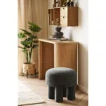 Canberra Pouf - Pouf, charcoal ø43x43 cm, HN1312 - Afbeelding 4