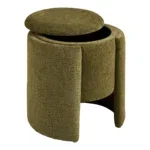 Walsdorf Pouf - Pouf, green ø42x43,5 cm, HN1315 - Afbeelding 3