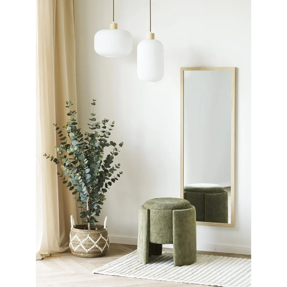 Walsdorf Pouf - Pouf, green ø42x43,5 cm, HN1315 - Afbeelding 6