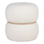 Milford Pouf - Pouf, teddy, white ø38x41 cm, HN1234