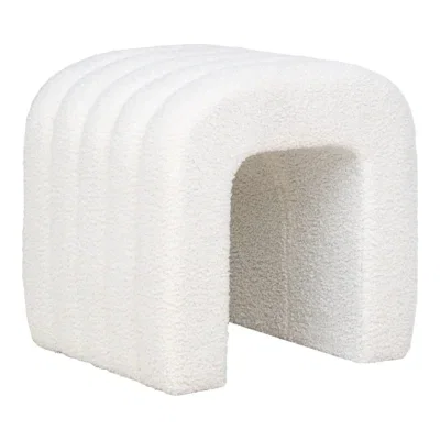Colma Pouf - Pouf, teddy, white 42x41x36 cm, HN1234