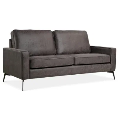 2-Zits Bank Noa - Microleder Antraciet