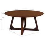 Hellerup Coffee Table - Coffee table, walnut veneer ø75x36 cm - Afbeelding 3