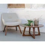 Hellerup Coffee Table - Coffee table, walnut veneer ø75x36 cm - Afbeelding 4