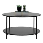 Vita Coffee table - Coffee table, black, black frame ø80x45 cm
