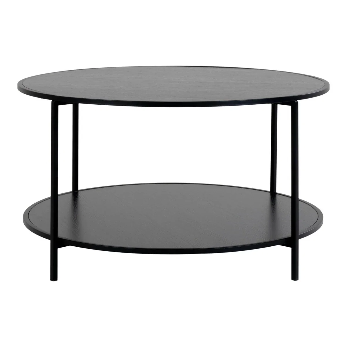 Vita Coffee table - Coffee table, black, black frame ø80x45 cm - Afbeelding 2