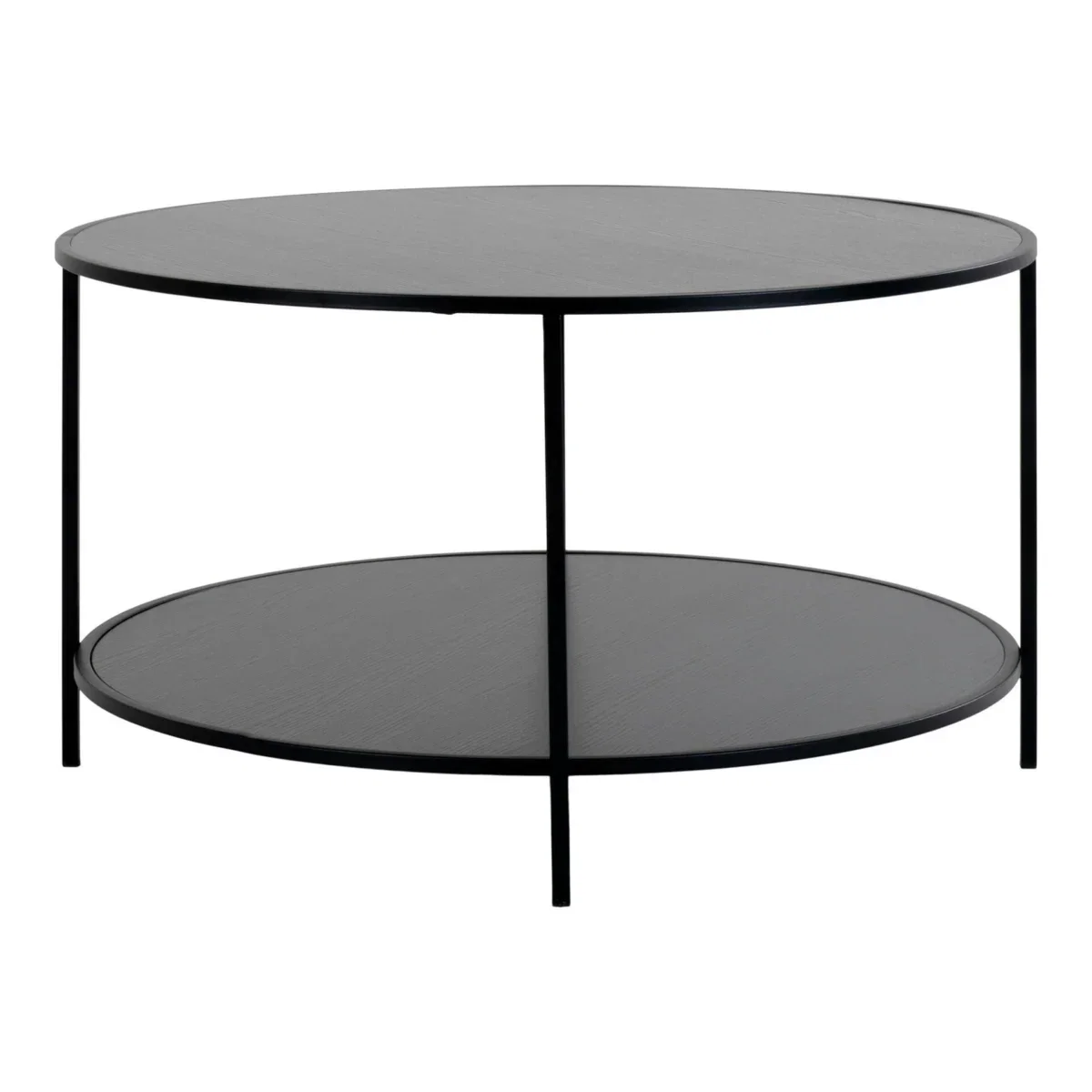 Vita Coffee table - Coffee table, black, black frame ø80x45 cm - Afbeelding 3