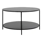 Vita Coffee table - Coffee table, black, black frame ø80x45 cm - Afbeelding 3