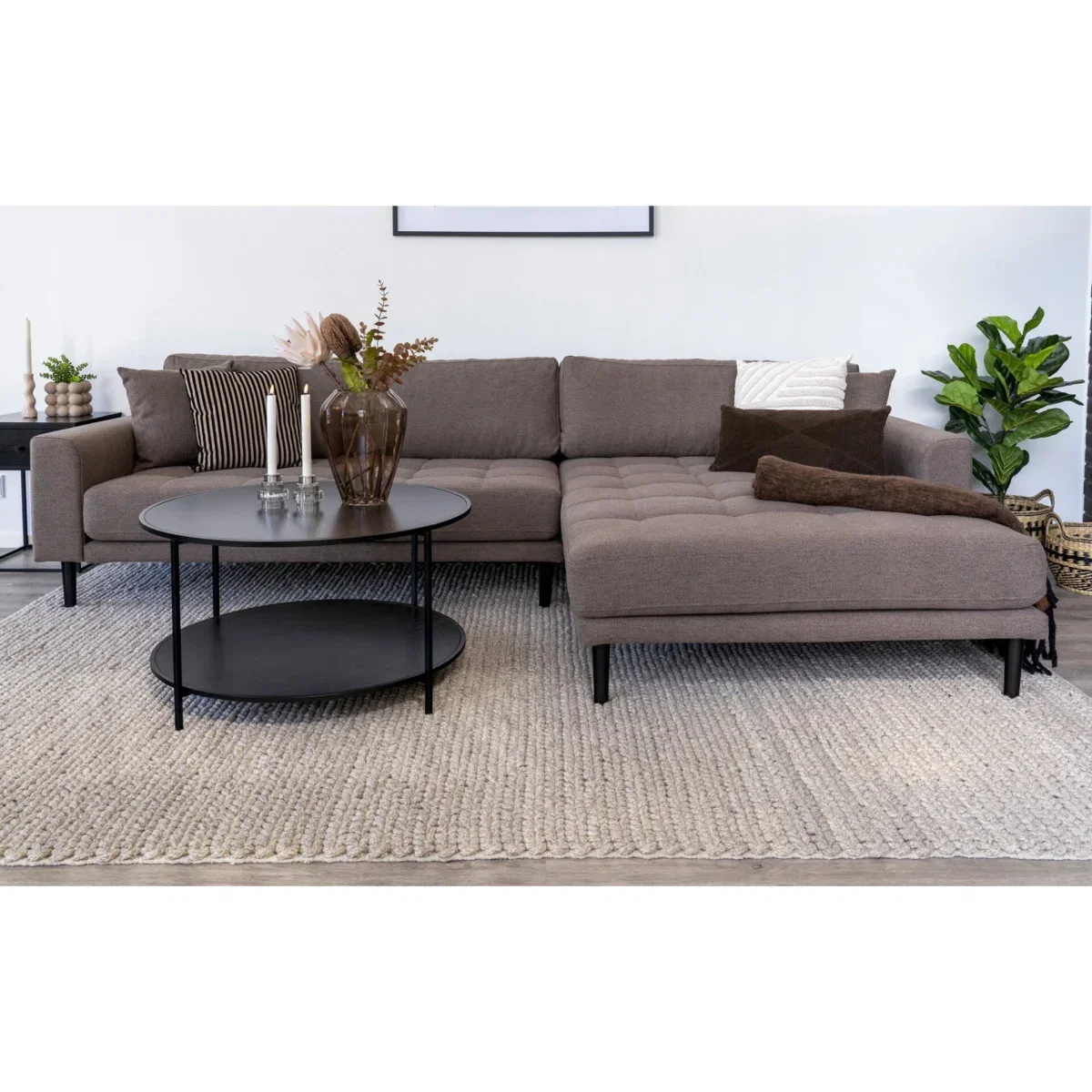 Vita Coffee table - Coffee table, black, black frame ø80x45 cm - Afbeelding 4