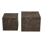 Prague Coffee Table - Coffee table, marble look, brown set of 2 - Afbeelding 2