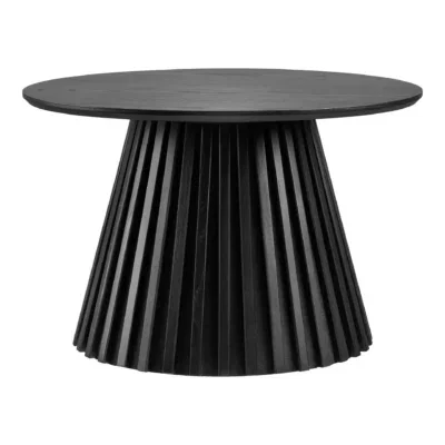 Osaka Coffee Table - Coffee table, oak veneer, black ø70x45 cm
