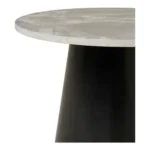 Brito Coffee Table - Coffee table, marble look, grey/black ø60x45 cm - Afbeelding 2