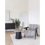 Brito Coffee Table - Coffee table, marble look, grey/black ø60x45 cm - Afbeelding 5