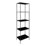 Vita shelf - Shelf, 5 shelves, black, black frame 51x36x170 cm - Afbeelding 2
