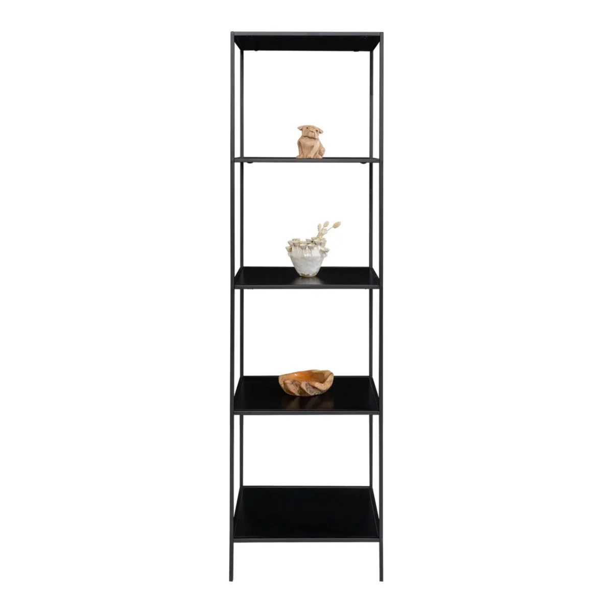 Vita shelf - Shelf, 5 shelves, black, black frame 51x36x170 cm - Afbeelding 3