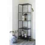 Vita shelf - Shelf, 5 shelves, black, black frame 51x36x170 cm - Afbeelding 7