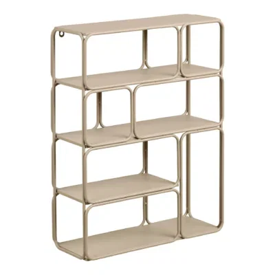 Lanciano Wall Shelf - Wall shelf, metal, beige 48x18x64 cm