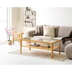 Lanciano Wall Shelf - Wall shelf, metal, beige 48x18x64 cm - Afbeelding 5