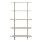 Rieti Shelving Unit - Shelving unit, 5 shelves, metal, sand 31x90x150 cm
