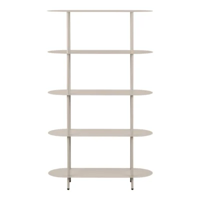 Rieti Shelving Unit - Shelving unit, 5 shelves, metal, sand 31x90x150 cm