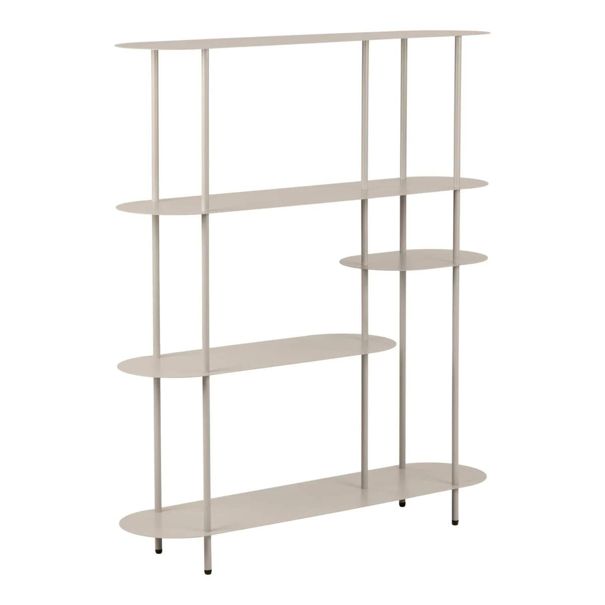 Rieti Shelving Unit - Shelving unit, 5 shelves, asymmetrical, metal, sand 31x118x139 cm - Afbeelding 2