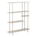 Rieti Shelving Unit - Shelving unit, 5 shelves, asymmetrical, metal, sand 31x118x139 cm - Afbeelding 2