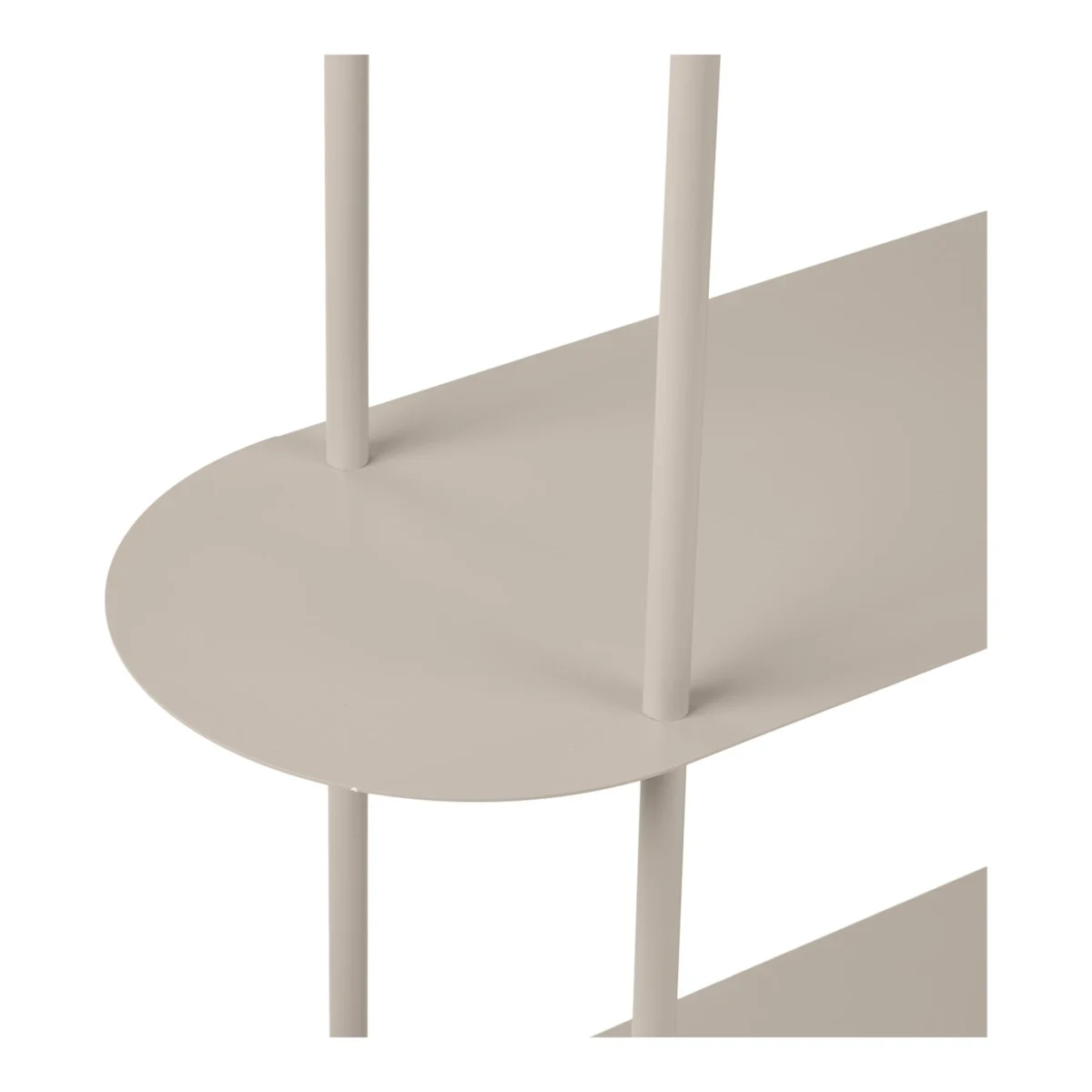 Rieti Shelving Unit - Shelving unit, 5 shelves, asymmetrical, metal, sand 31x118x139 cm - Afbeelding 3