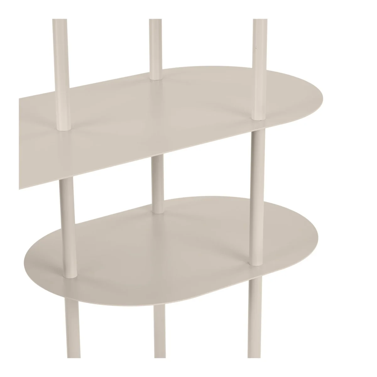 Rieti Shelving Unit - Shelving unit, 5 shelves, asymmetrical, metal, sand 31x118x139 cm - Afbeelding 4
