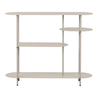 Rieti Shelving Unit - Shelving unit, 4 shelves, metal, sand 31x118x97 cm