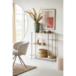 Rieti Shelving Unit - Shelving unit, 4 shelves, metal, sand 31x118x97 cm - Afbeelding 5
