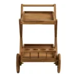 Pasaku Tea Trolley - Tea Trolley, teak, natural, 86x50x81 cm - Afbeelding 2