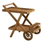 Pasaku Tea Trolley - Tea Trolley, teak, natural, 86x50x81 cm - Afbeelding 3