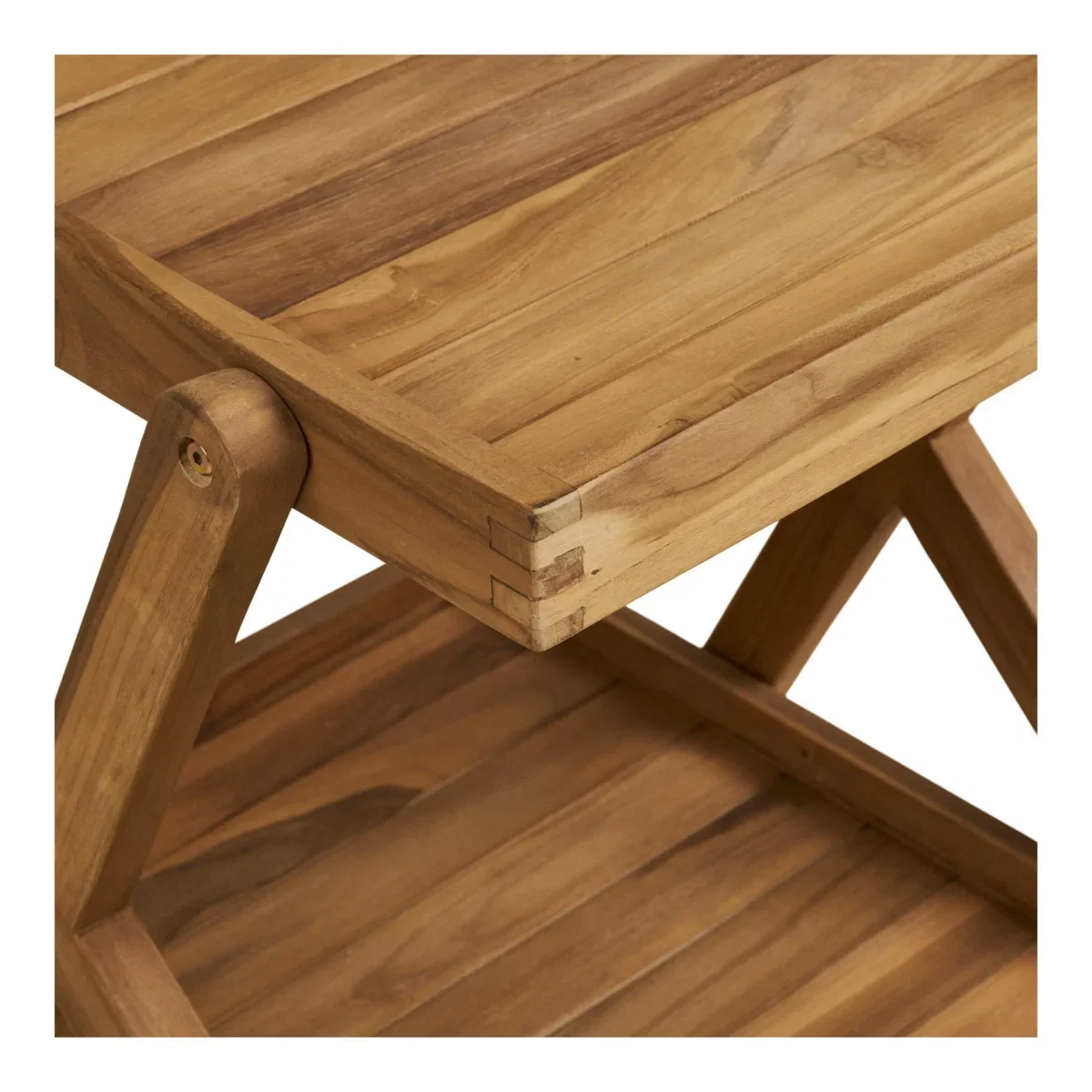 Pasaku Tea Trolley - Tea Trolley, teak, natural, 86x50x81 cm - Afbeelding 6