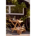 Pasaku Tea Trolley - Tea Trolley, teak, natural, 86x50x81 cm - Afbeelding 9