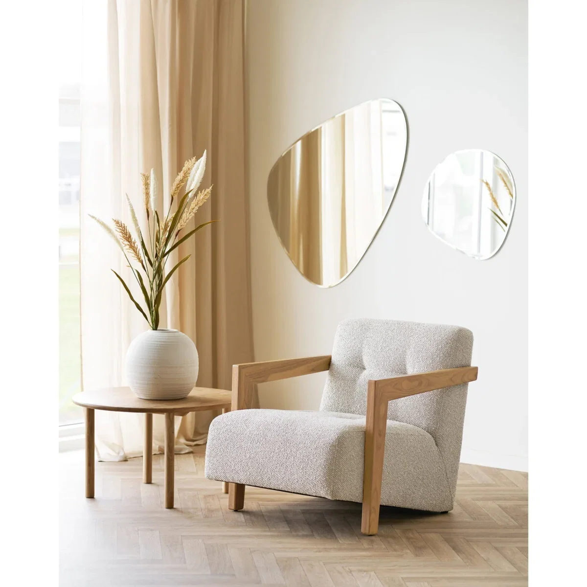 Devonport Wall mirror - Wall mirror, organic shape, facet 70x100 cm - Afbeelding 3