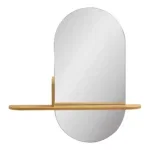 Barco Mirror with Shelf - Mirror with shelf, oak look 92x15x94,5 cm