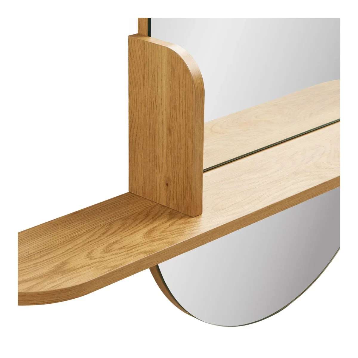 Barco Mirror with Shelf - Mirror with shelf, oak look 92x15x94,5 cm - Afbeelding 3