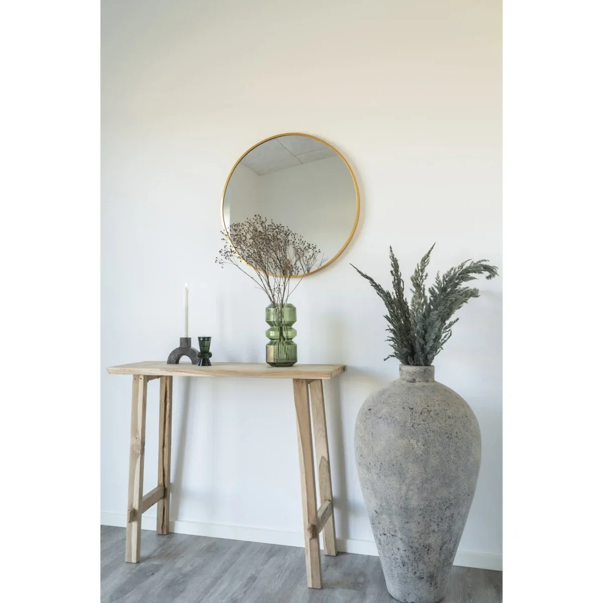 Madrid Mirror - Mirror, aluminium, brass look ø60 cm - Afbeelding 2