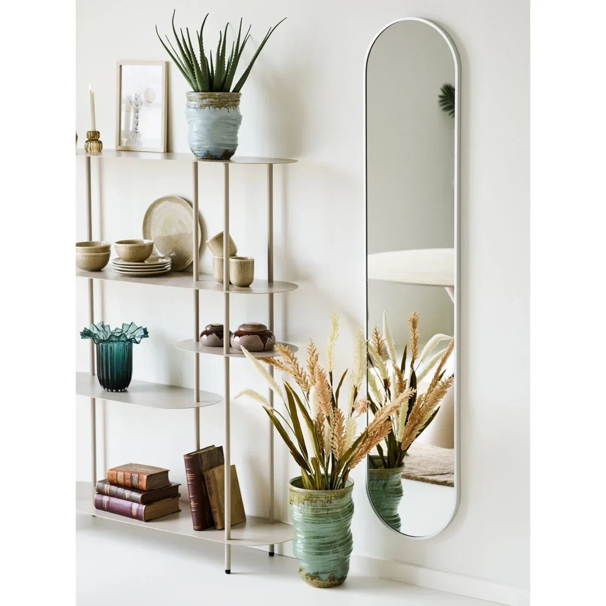 Hennetved Mirror - Mirror, aluminium, silver  35x170 cm - Afbeelding 2
