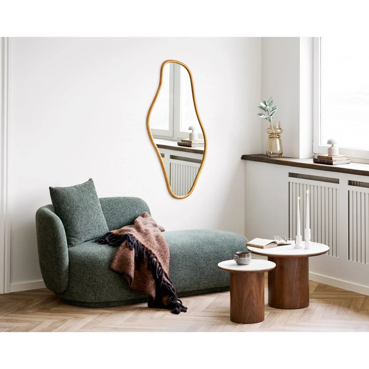 Brandsby Mirror - Mirror, pinewood, natural 60x120 cm - Afbeelding 2