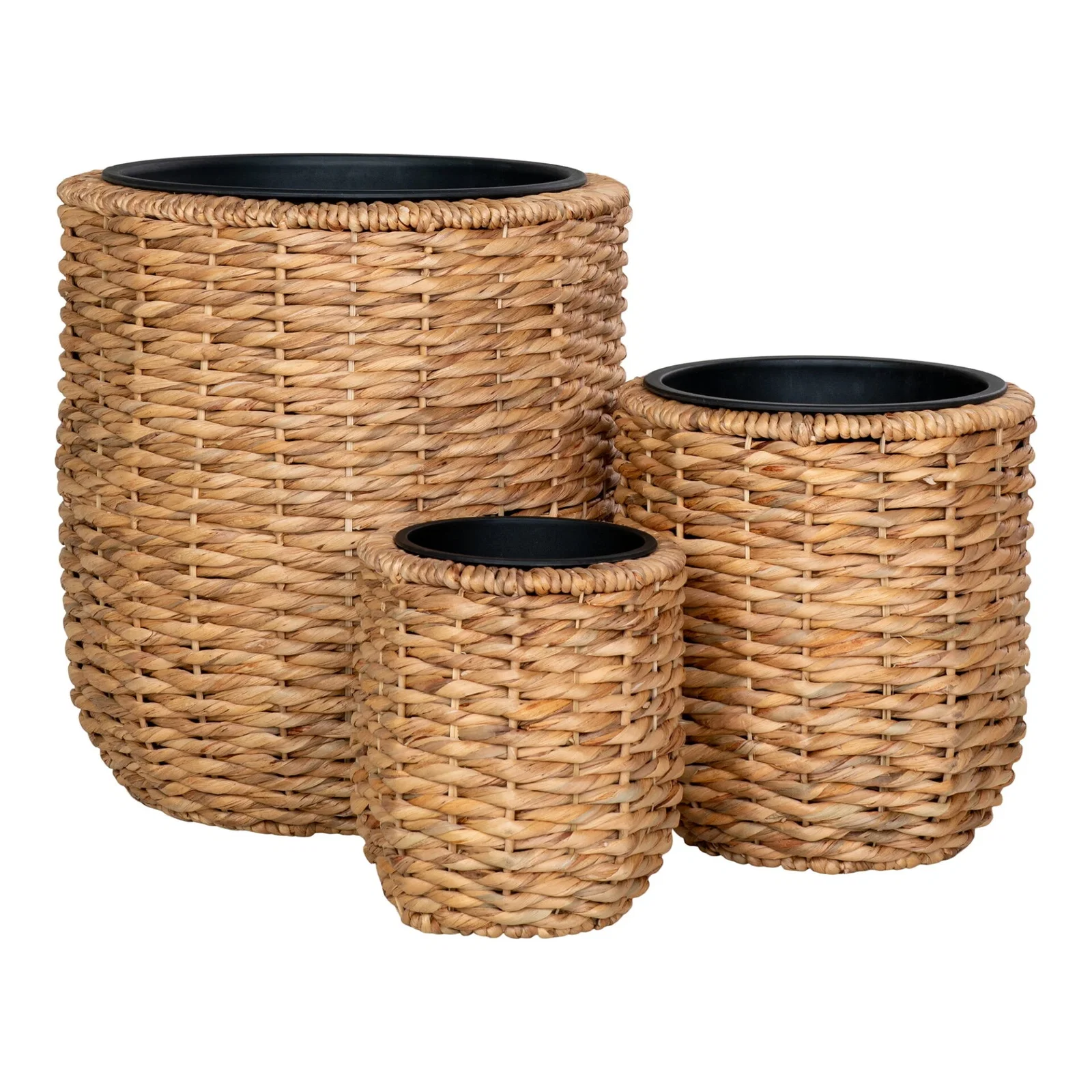 4401012-0.webp Hanoi Flowerpot - Flowerpot, water hyacinth, natural set of 3 - Afbeelding 1