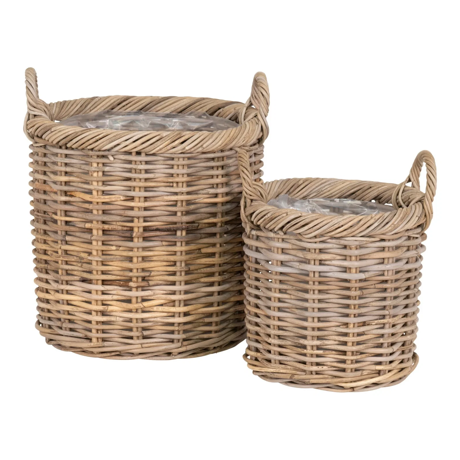 4401131-0.webp Gili Baskets - Baskets, kubu rattan, natural set of 2 - Afbeelding 1