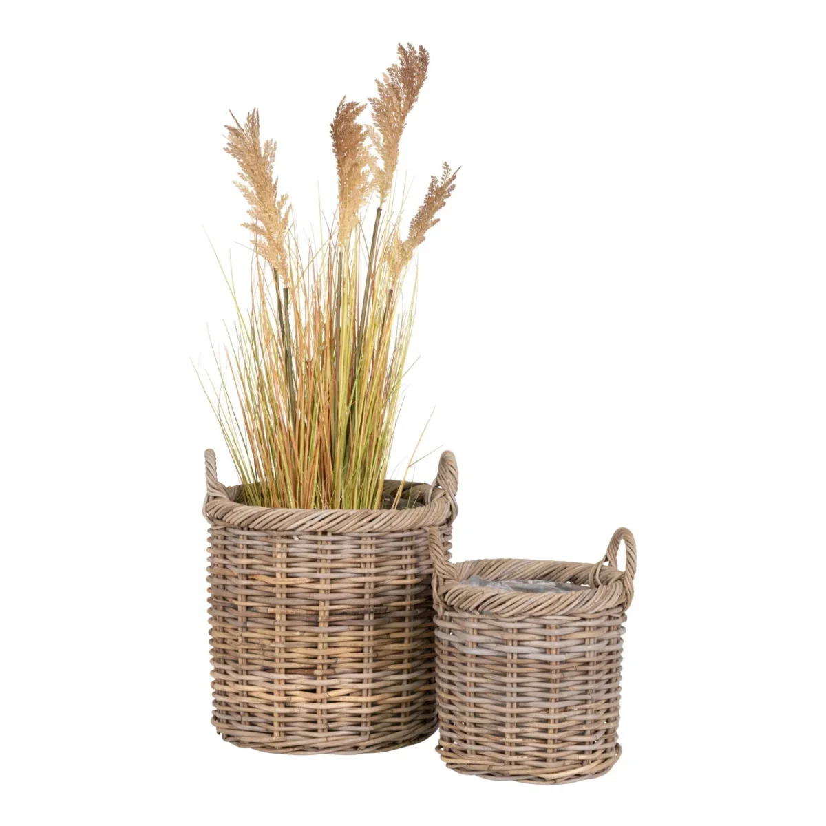 Gili Baskets - Baskets, kubu rattan, natural set of 2 - Afbeelding 2