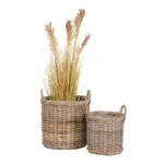 Gili Baskets - Baskets, kubu rattan, natural set of 2 - Afbeelding 2