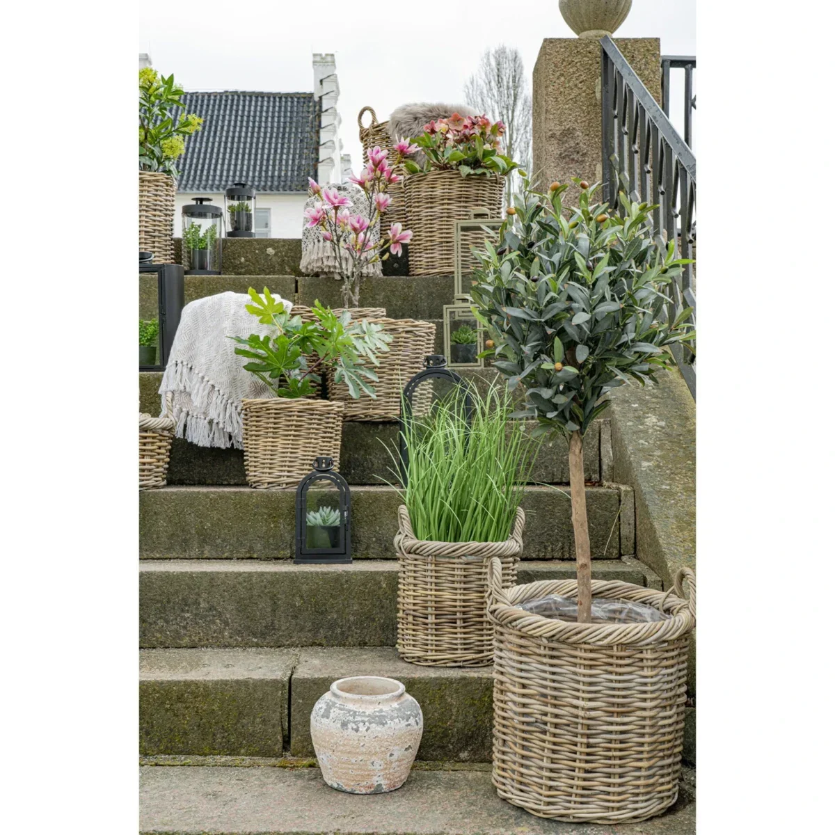 Gili Baskets - Baskets, kubu rattan, natural set of 2 - Afbeelding 5