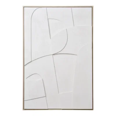 Madeline Relief Wall Decoration - Relief wall decoration, white, No.1 60x90 cm