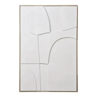 Madeline Relief Wall Decoration - Relief wall decoration, white, No.2 60x90 cm
