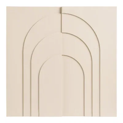 Ina Wall Decoration - Relief wall decoration, beige 60x60 cm