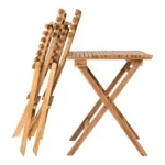 Cuenca Café Set - Café set, 2 chairs and 1 table , teak, natural - Afbeelding 2