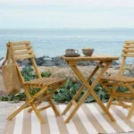 Cuenca Café Set - Café set, 2 chairs and 1 table , teak, natural - Afbeelding 4